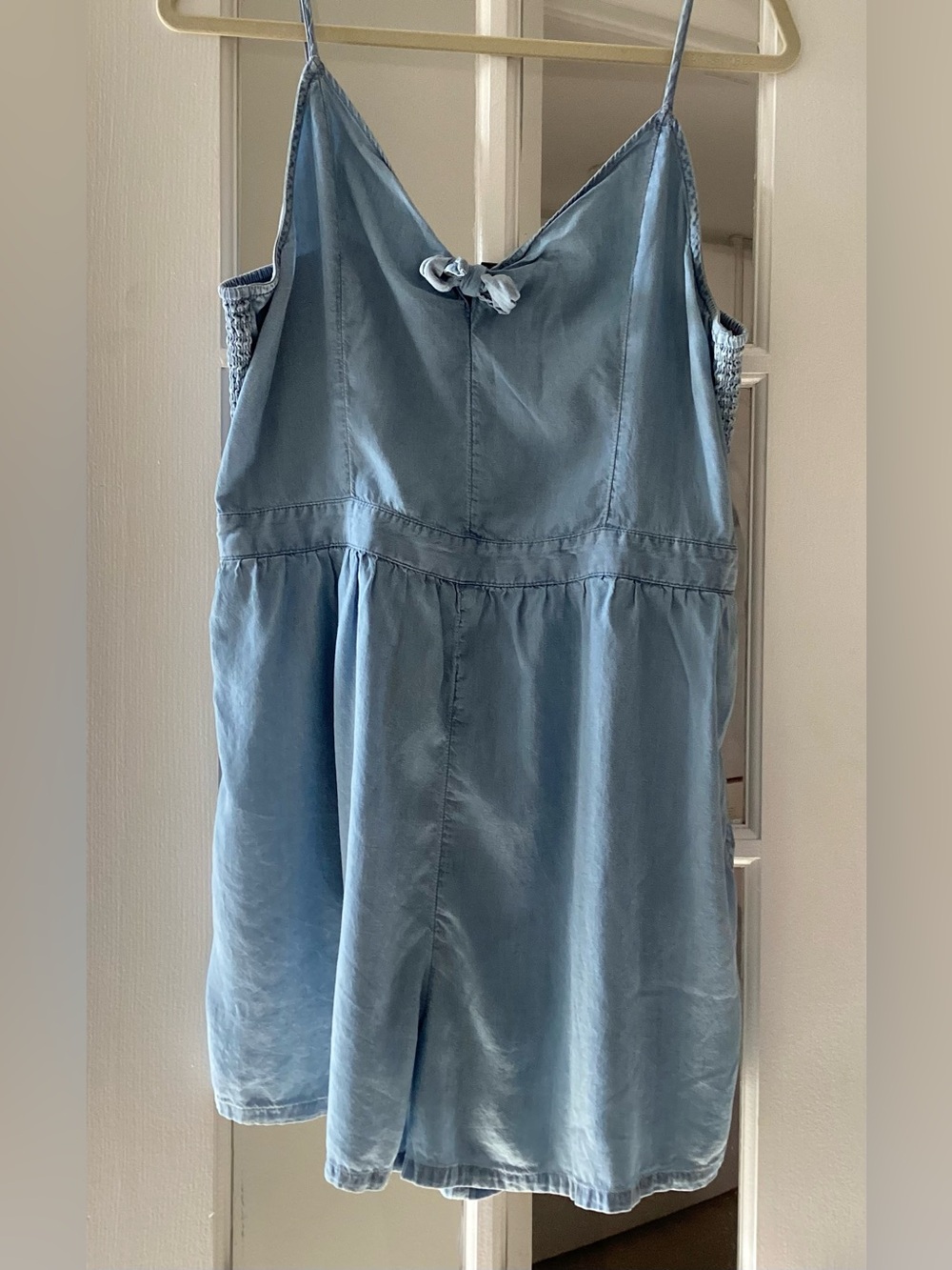 Aerie Denim XL Shorts Romper Jumpsuit LIGHT BLUE jumper